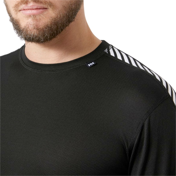 Helly Hansen Lifa Stripe Crew Neck Base Layer Top 48800 (2025)  Black